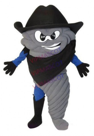 Lightweight Funny Look Gray Doll With Hat Mascot Costume