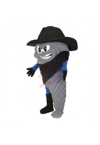 Lightweight Funny Look Gray Doll With Hat Mascot Costume