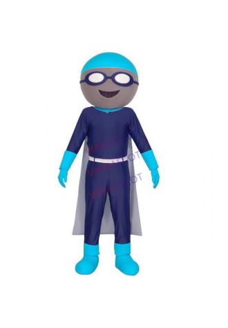 Adult Style Funny Superboy In Full Swimming Props Mascot Costume
