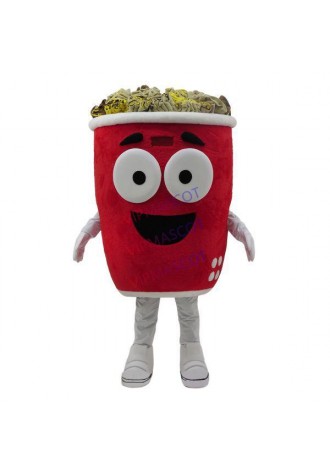 Interesting Look Cartoon Red Pot Mascot For Restaurant Display