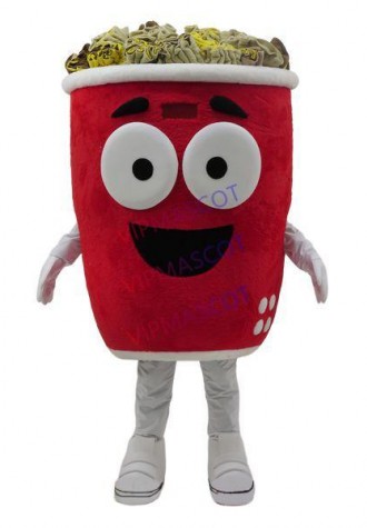 Interesting Look Cartoon Red Pot Mascot For Restaurant Display