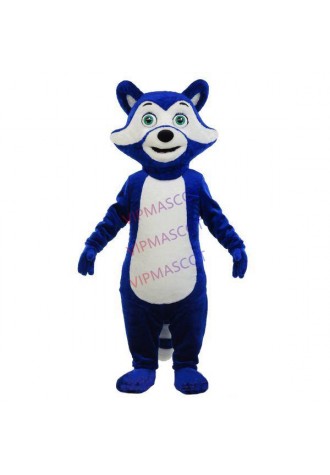Professional Plush Navy Blue Fox Mascot Costume