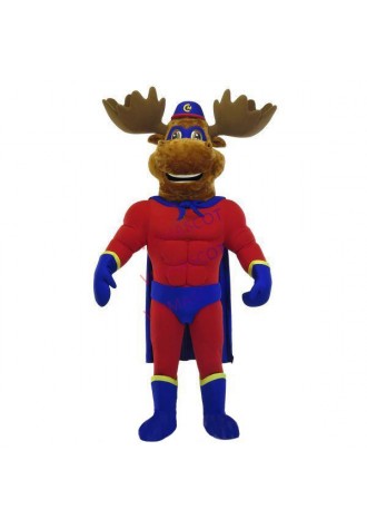 Muscular Superman Moose Mascot Costume Full Body Props