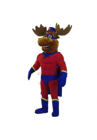 Muscular Superman Moose Mascot Costume Full Body Props