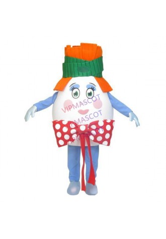 Adult Gifts The Lovely Egg Shaped Doll With Bow Mascot Costume