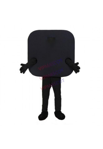 Square Shaped Black Box Mascot Breathable Costume