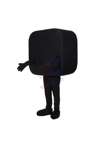 Square Shaped Black Box Mascot Breathable Costume