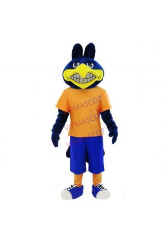 Fiercely Look Blue Eagle Mascot Costume For School Team