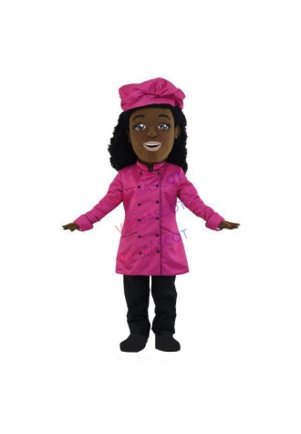 Kind The Black Girl Flight Attendant Mascot Costume
