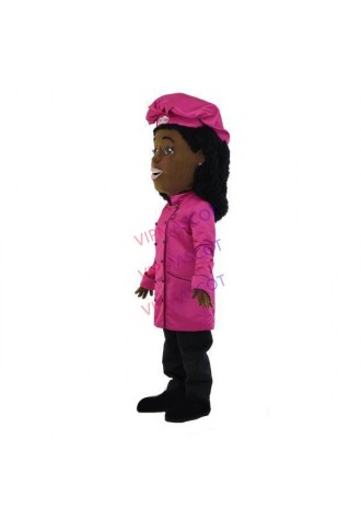 Kind The Black Girl Flight Attendant Mascot Costume