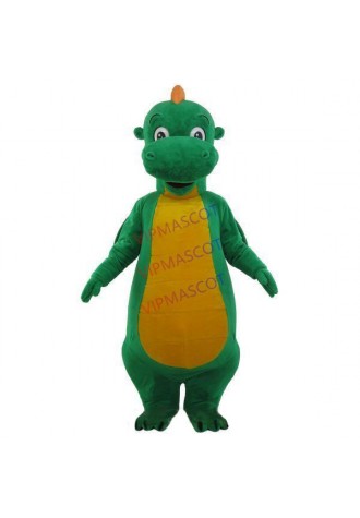 Curious The Green Baby Dragon With Small Wings Mascot Costume