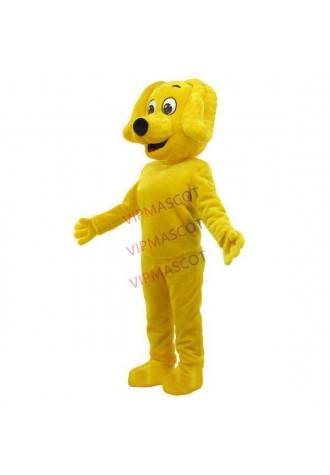 Happy Yellow Dog With Drooping Ears Mascot Costume