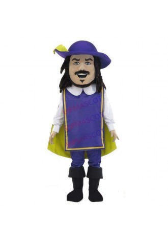 Excited The Bearded Medieval Sheriff Mascot Costume