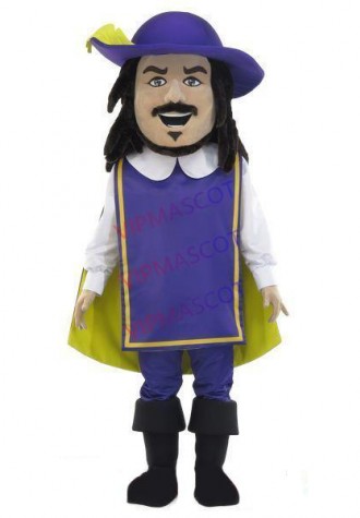 Excited The Bearded Medieval Sheriff Mascot Costume