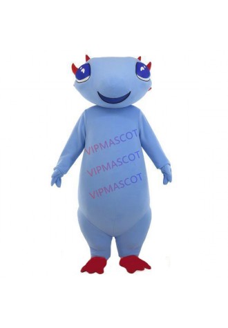 Customized Whole Blue Dragon With Sharp Corners Mascot Costume