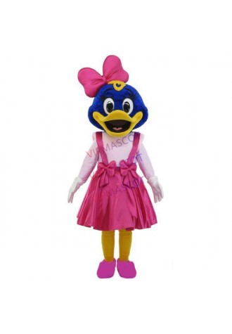Dressed Up The Beautiful Miss Blue Duck Mascot Costume