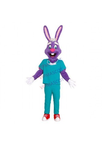 Halloween Purple Surgeon Rabbit In Operation Mascot Costume