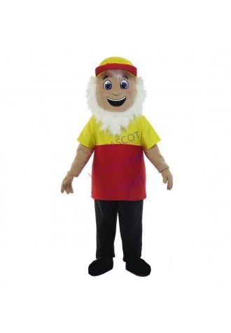 White Beard Grandpa of The Service Station Mascot Costume