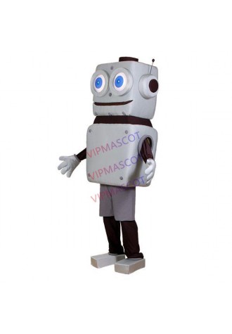 Interesting Cartoon Robot With Square Head Mascot Costume