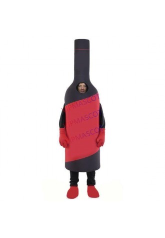 High-end Red Wine Bottle Adult Cartoon Mascot Costume