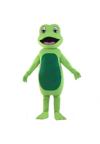 Convivial Grass-green Frog Mascot Adult Size Costume