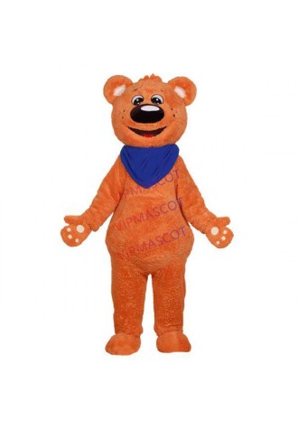 Stuffed Bright Baby Bear In a Bib Mascot Costume