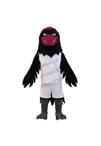 Ferocious Black Eagle of School Sports Team Mascot Costume