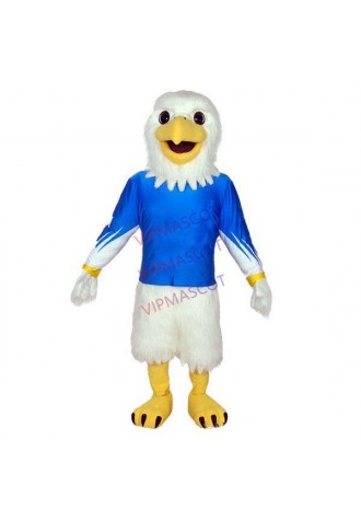 Sports Hairy Falcon With Strong Pectoral Muscles Mascot Costume