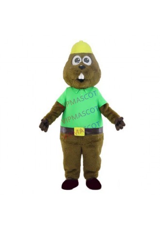 Conscientious Engineer Squirrel Mascot Adult Soft Costume