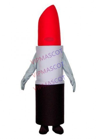 Rotating Design of Positive Red Lipstick Cartoon Mascot Costume