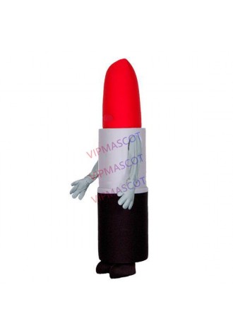Rotating Design of Positive Red Lipstick Cartoon Mascot Costume