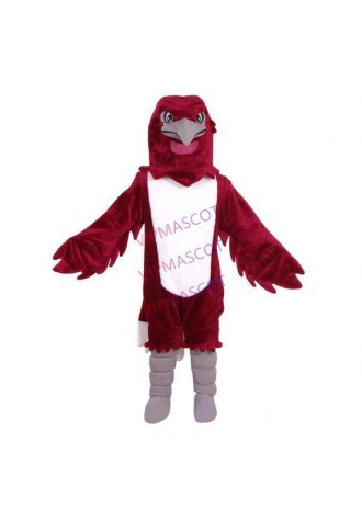 The Focused Look of Burgundy Eagle Mascot Costume