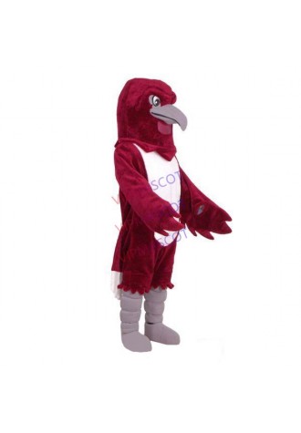 The Focused Look of Burgundy Eagle Mascot Costume