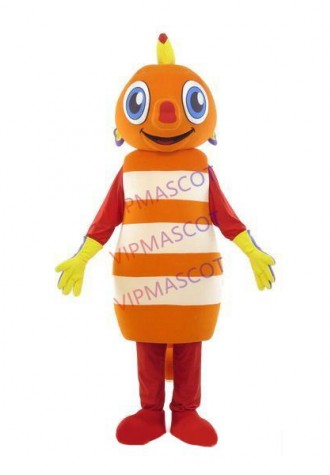 Striped Seahorse With Sucker-shaped Nose Mascot Costume
