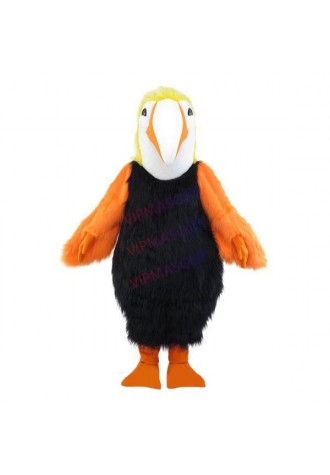 Premium Version of Furry Orange Beak Parrot Mascot Costume