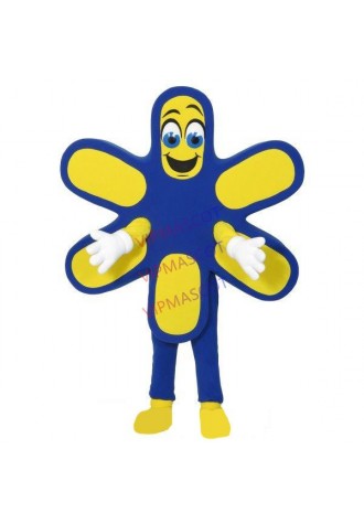 Fancy Cartoon Style Gorgeous Blue Flower Mascot Costume