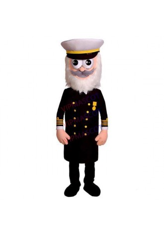 Old Police Chief With Clownish Face Mascot Costume