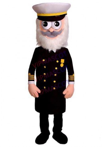 Old Police Chief With Clownish Face Mascot Costume