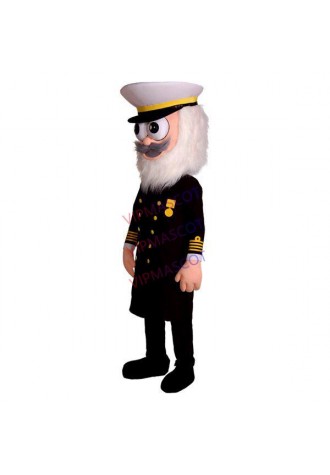 Old Police Chief With Clownish Face Mascot Costume