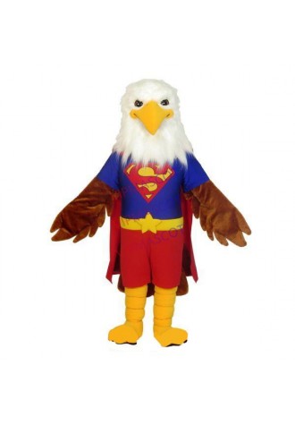 Customized White-headed Eagle With Superman Suit Mascot Costume