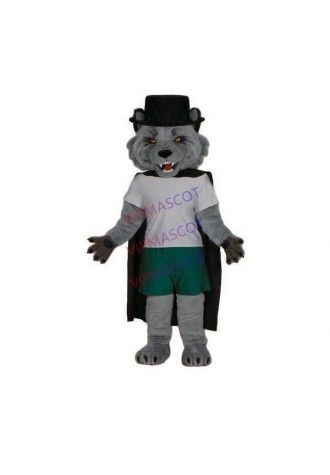 Mysterious Mr Wolf With Fiercely Face Mascot Costume