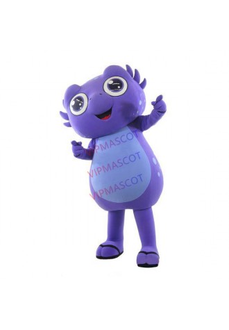 Fancy Cute Cartoon Big-eyed Purple Frog Mascot Costume