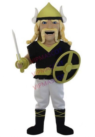 The Defensive Blonde Spartan Soldier Mascot Adult Costume
