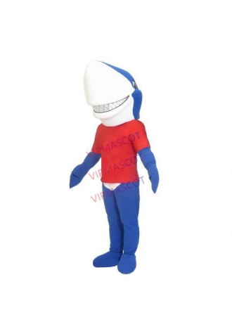 Adult Style Ferocious Muscular Shark Mascot Costume