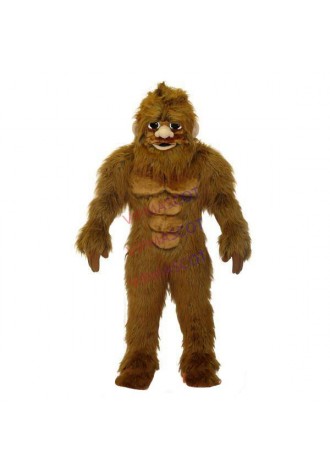 Smart Long-haired Muscular Ape Mascot Adult Costume