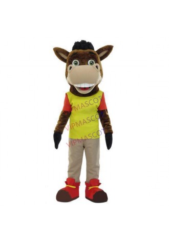 Standing Style Of Noisy Stupid Donkey Mascot Costume