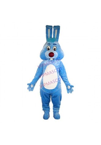 Easter Large Blue Rabbit With Erect Ears Mascot Costume