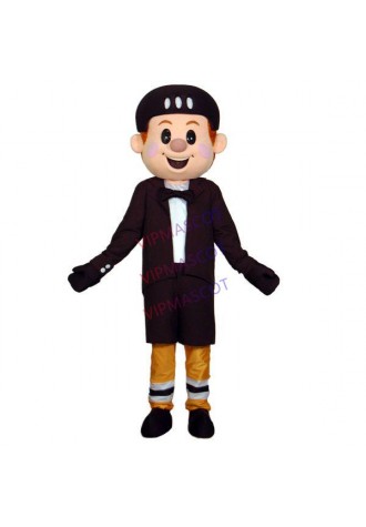 Confident Singing Boy In The Tuxedo Mascot Costume