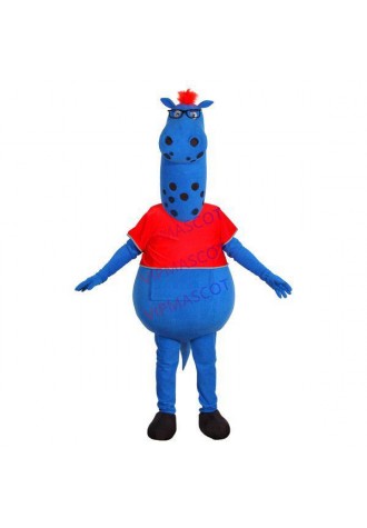 Special Design The Wise Blue Giraffe Mascot Costume