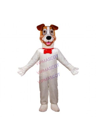 The Kind Dog With Red Bone Necklace Mascot Costume